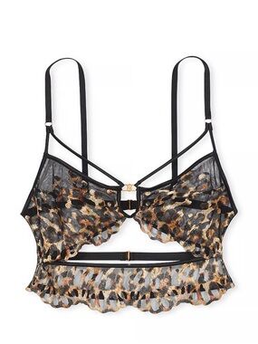 Victoria Secret bra very sexy leopard strappy bra top size medium